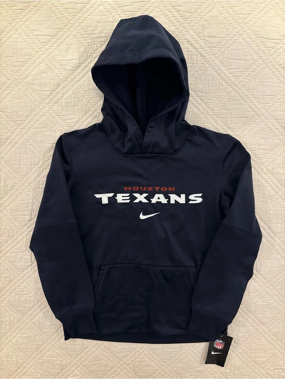 Houston Texans Nike Youth M Hoodie Navy Pullover Sweatshirt NFL NWT
